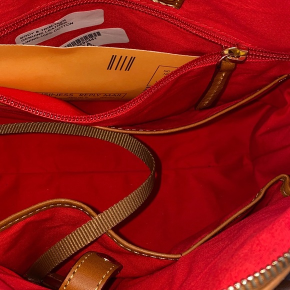 Dooney & Bourke Florentine Bristol Whiskey Brown Leather Satchel Shoulder Bag - Picture 7 of 11